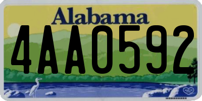 AL license plate 4AA0592