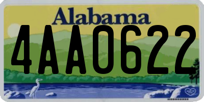 AL license plate 4AA0622
