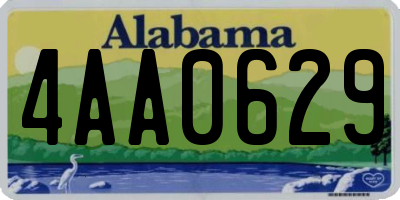 AL license plate 4AA0629