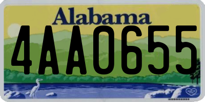 AL license plate 4AA0655