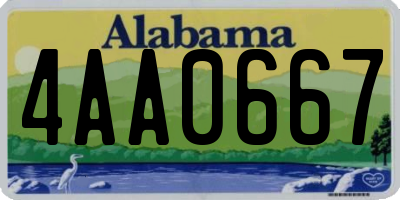 AL license plate 4AA0667