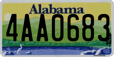 AL license plate 4AA0683