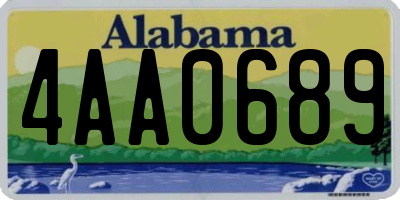 AL license plate 4AA0689