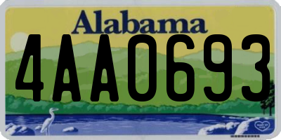 AL license plate 4AA0693