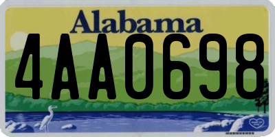 AL license plate 4AA0698