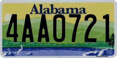 AL license plate 4AA0721