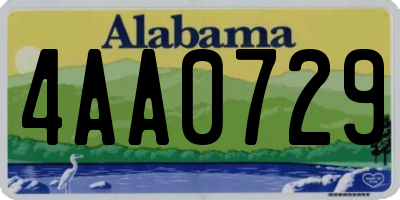 AL license plate 4AA0729