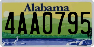 AL license plate 4AA0795