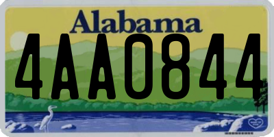 AL license plate 4AA0844