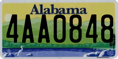 AL license plate 4AA0848