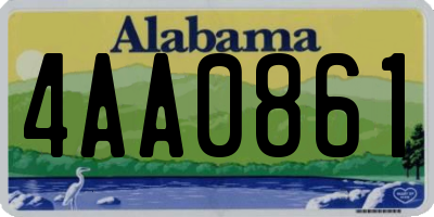 AL license plate 4AA0861