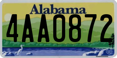 AL license plate 4AA0872