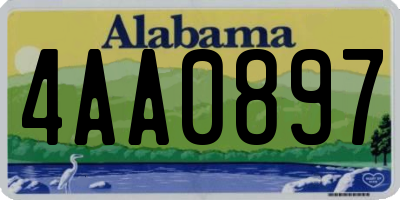 AL license plate 4AA0897