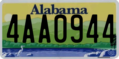 AL license plate 4AA0944