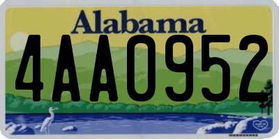 AL license plate 4AA0952