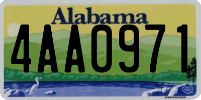AL license plate 4AA0971