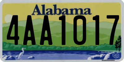 AL license plate 4AA1017