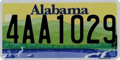 AL license plate 4AA1029