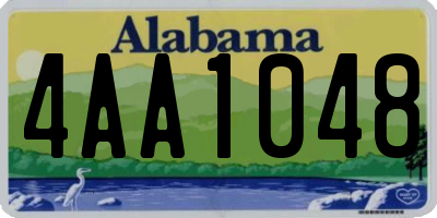 AL license plate 4AA1048