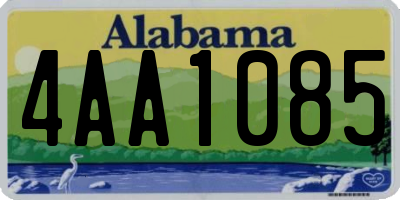 AL license plate 4AA1085