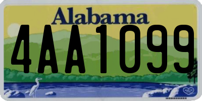 AL license plate 4AA1099