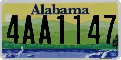 AL license plate 4AA1147