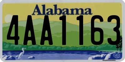 AL license plate 4AA1163