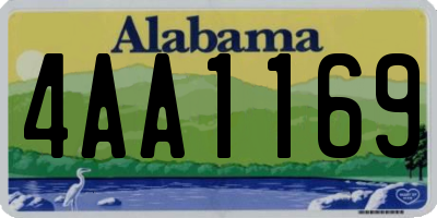 AL license plate 4AA1169