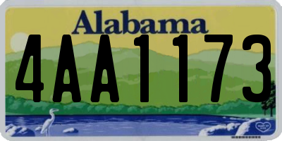 AL license plate 4AA1173