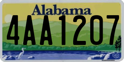 AL license plate 4AA1207
