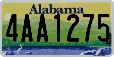 AL license plate 4AA1275