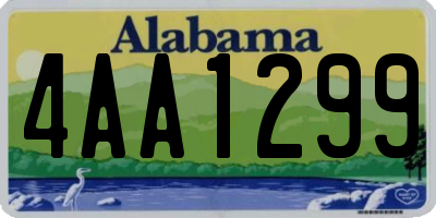 AL license plate 4AA1299