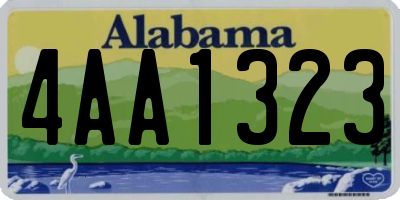 AL license plate 4AA1323