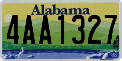 AL license plate 4AA1327