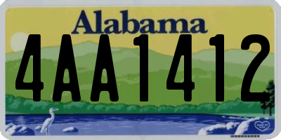 AL license plate 4AA1412