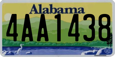 AL license plate 4AA1438