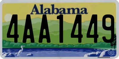 AL license plate 4AA1449