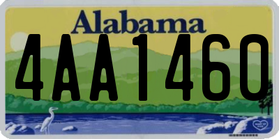 AL license plate 4AA1460