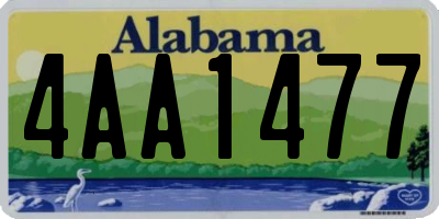 AL license plate 4AA1477