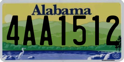 AL license plate 4AA1512