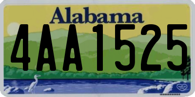 AL license plate 4AA1525