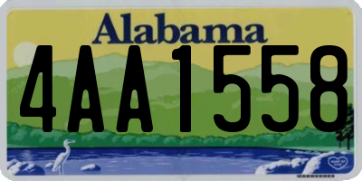 AL license plate 4AA1558