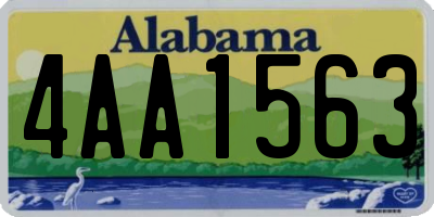 AL license plate 4AA1563