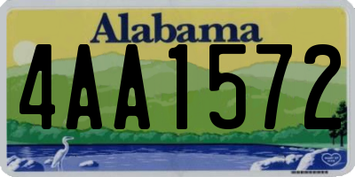 AL license plate 4AA1572