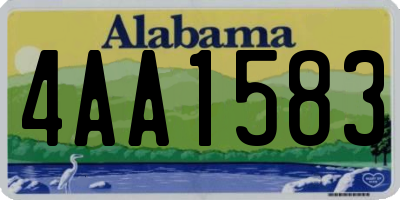 AL license plate 4AA1583