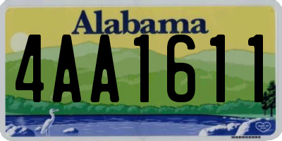 AL license plate 4AA1611