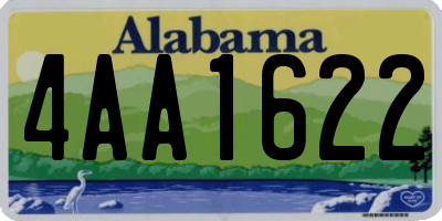 AL license plate 4AA1622