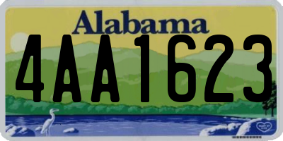 AL license plate 4AA1623