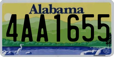 AL license plate 4AA1655