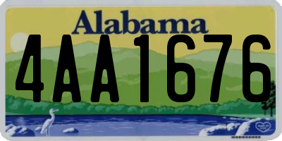 AL license plate 4AA1676